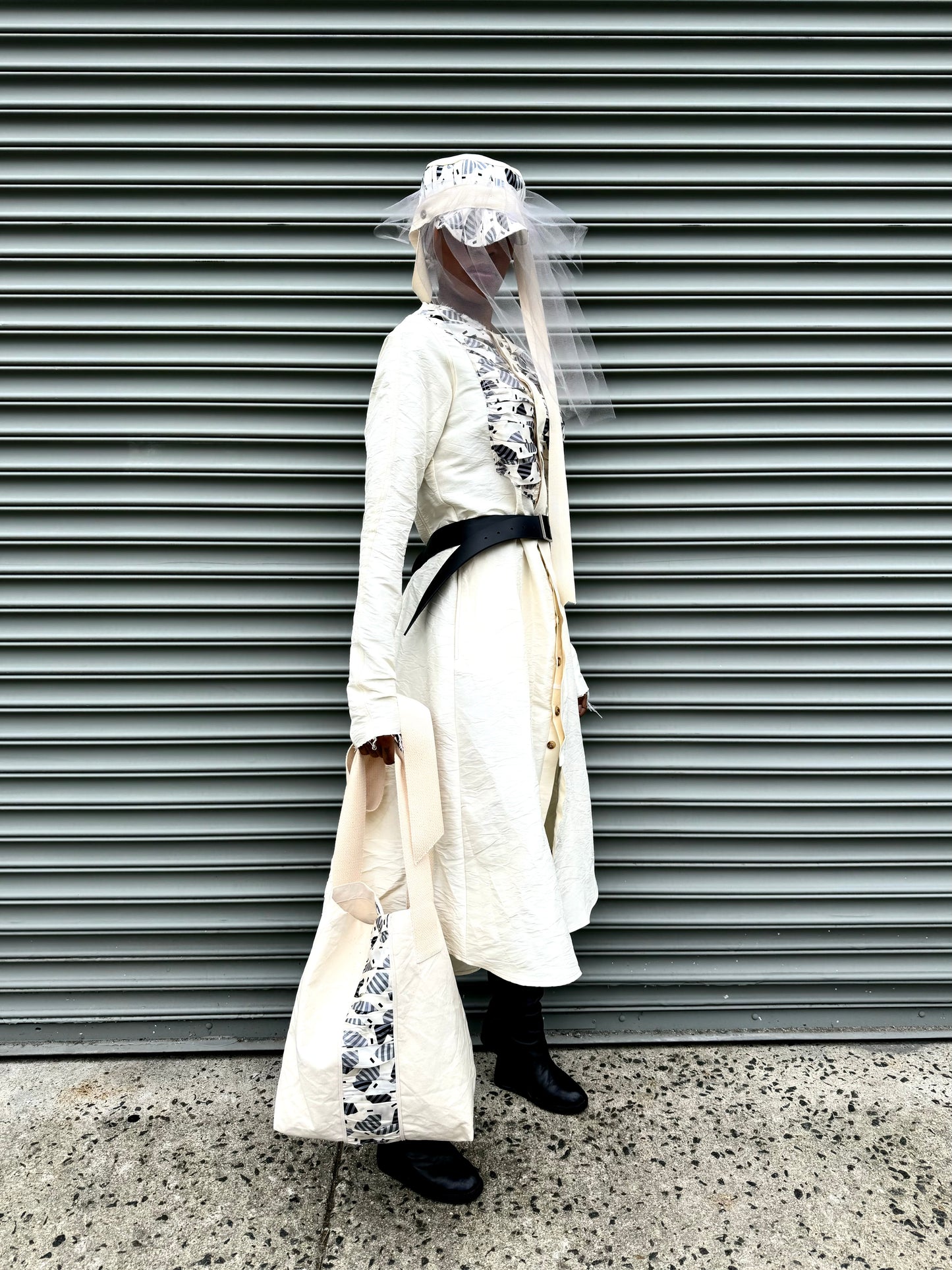 SS24 || CONVERTIBLE VEILED SUMMER HAT || ECRU