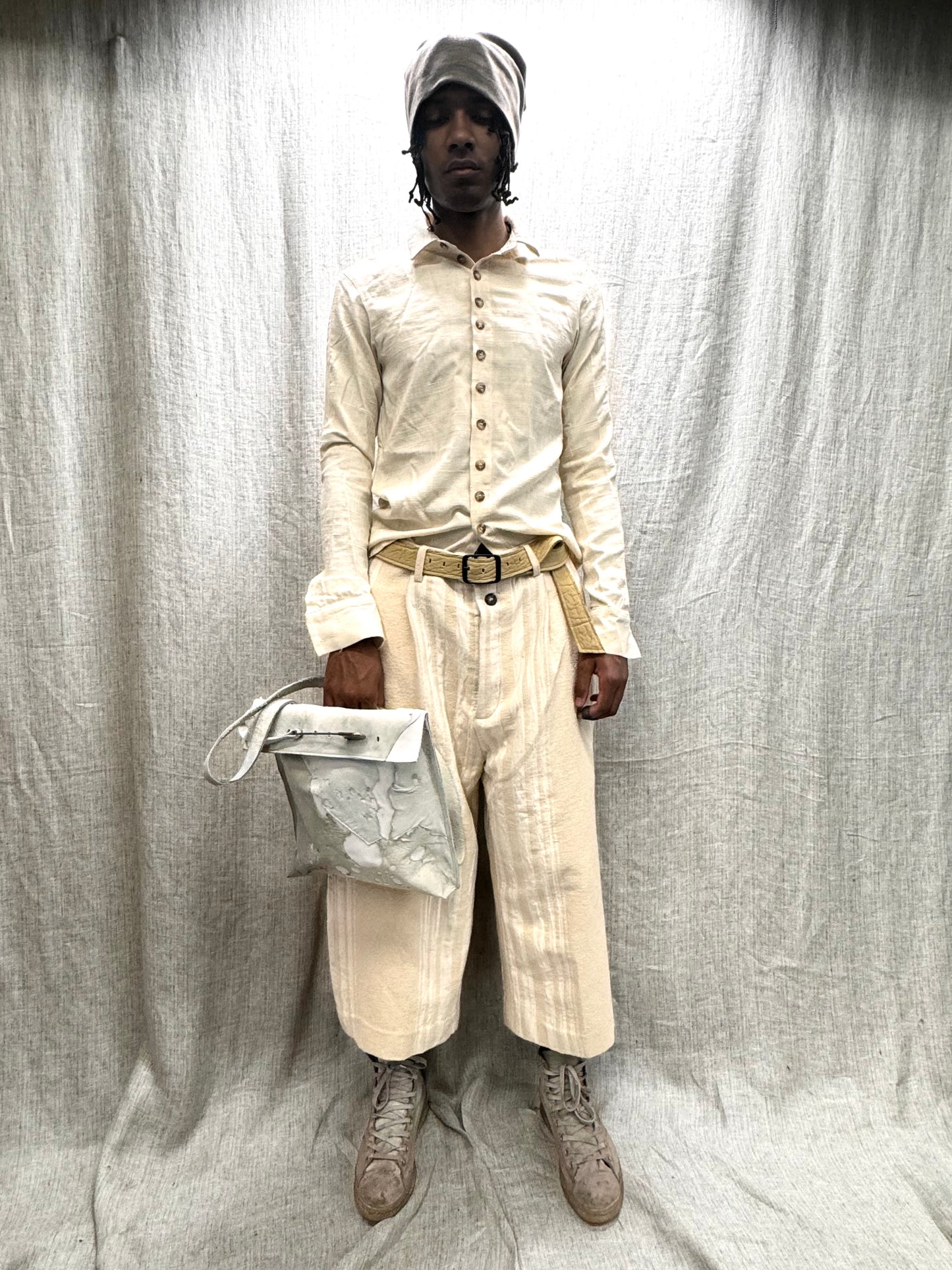 FW24 || LECTOR LEATHER BAG || WHITE MOONSTAR