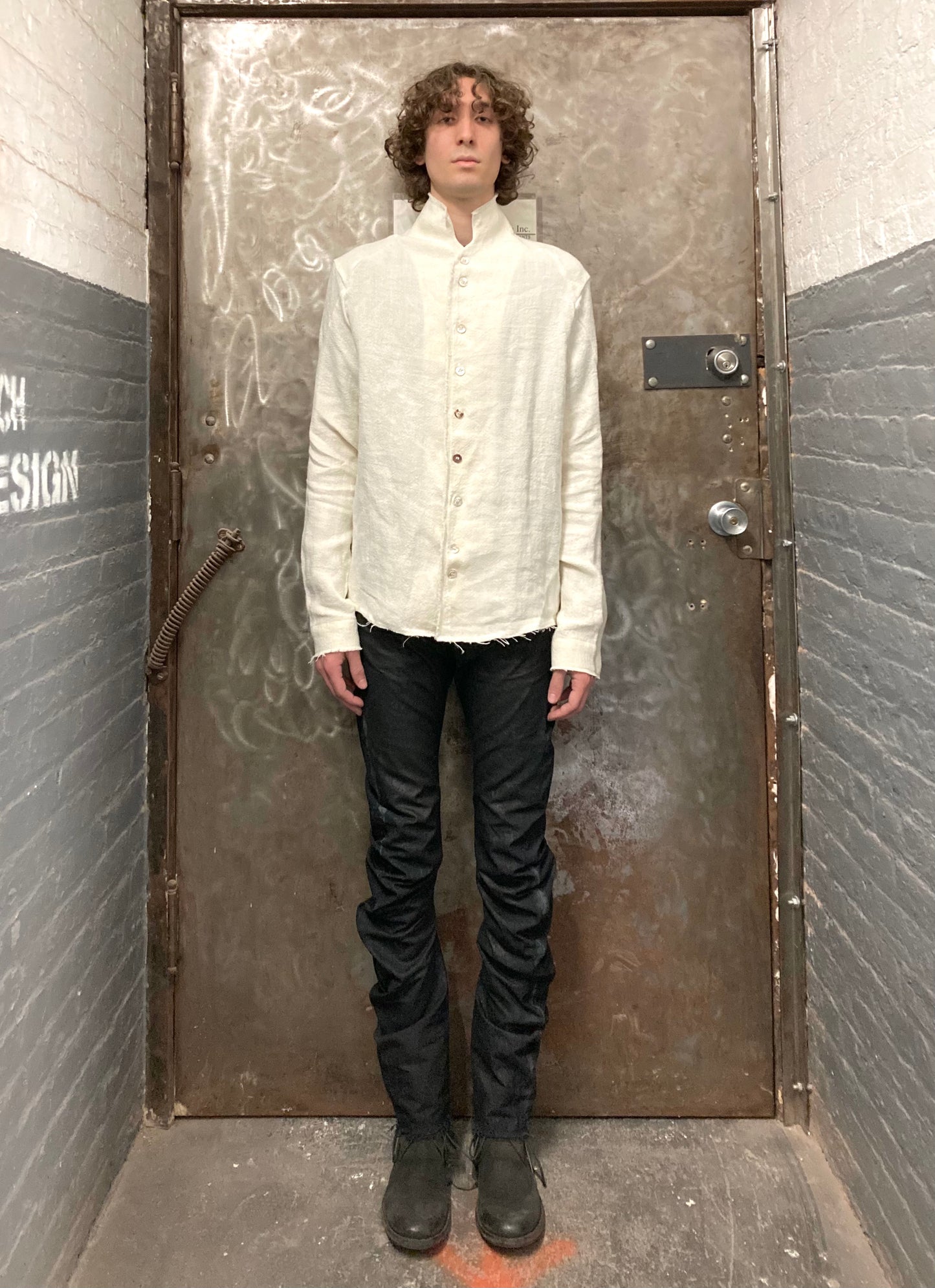 22.1 PROTOLOGICAL ARCHETYPE SHIRT - LINEN || BONE WHITE ||