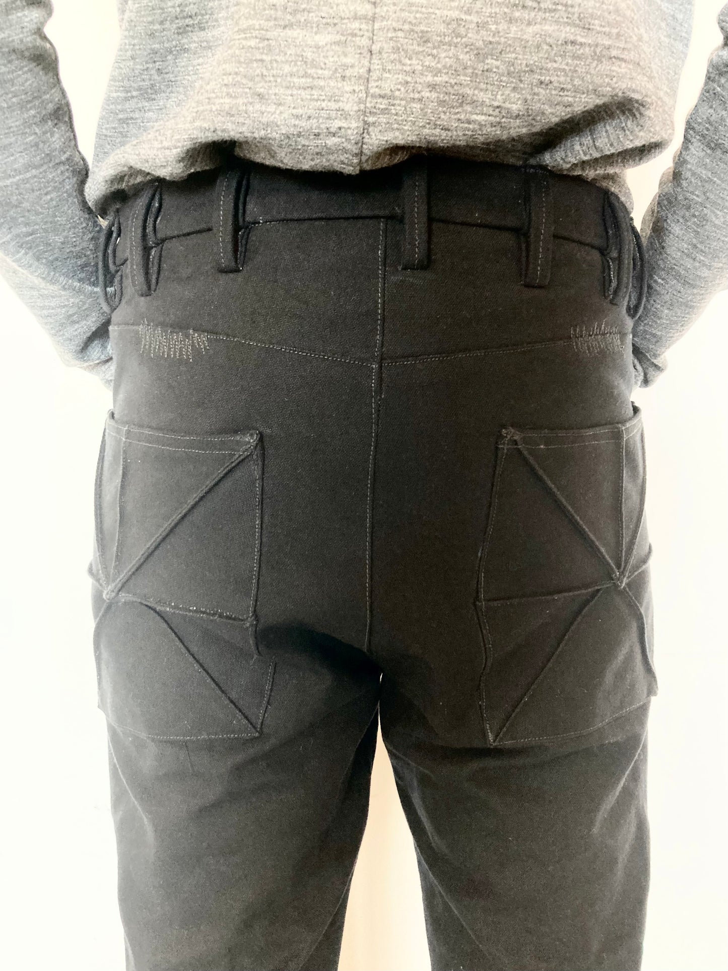 KNG13 || 13 LOOP SLIM CANVAS JEANS || BLACK