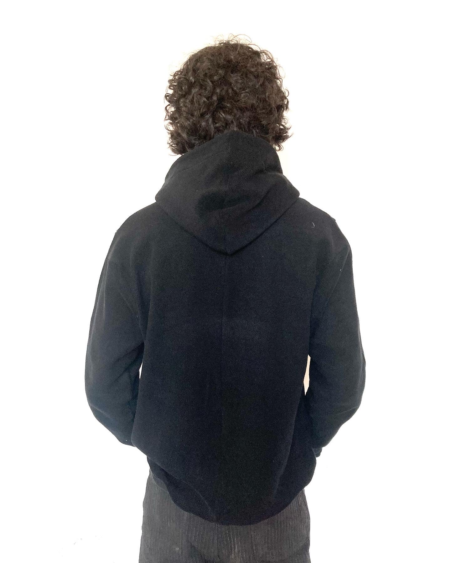 KNG13 || HEMMINGS OPEN HEART HOODIE || RED + BLACK ||