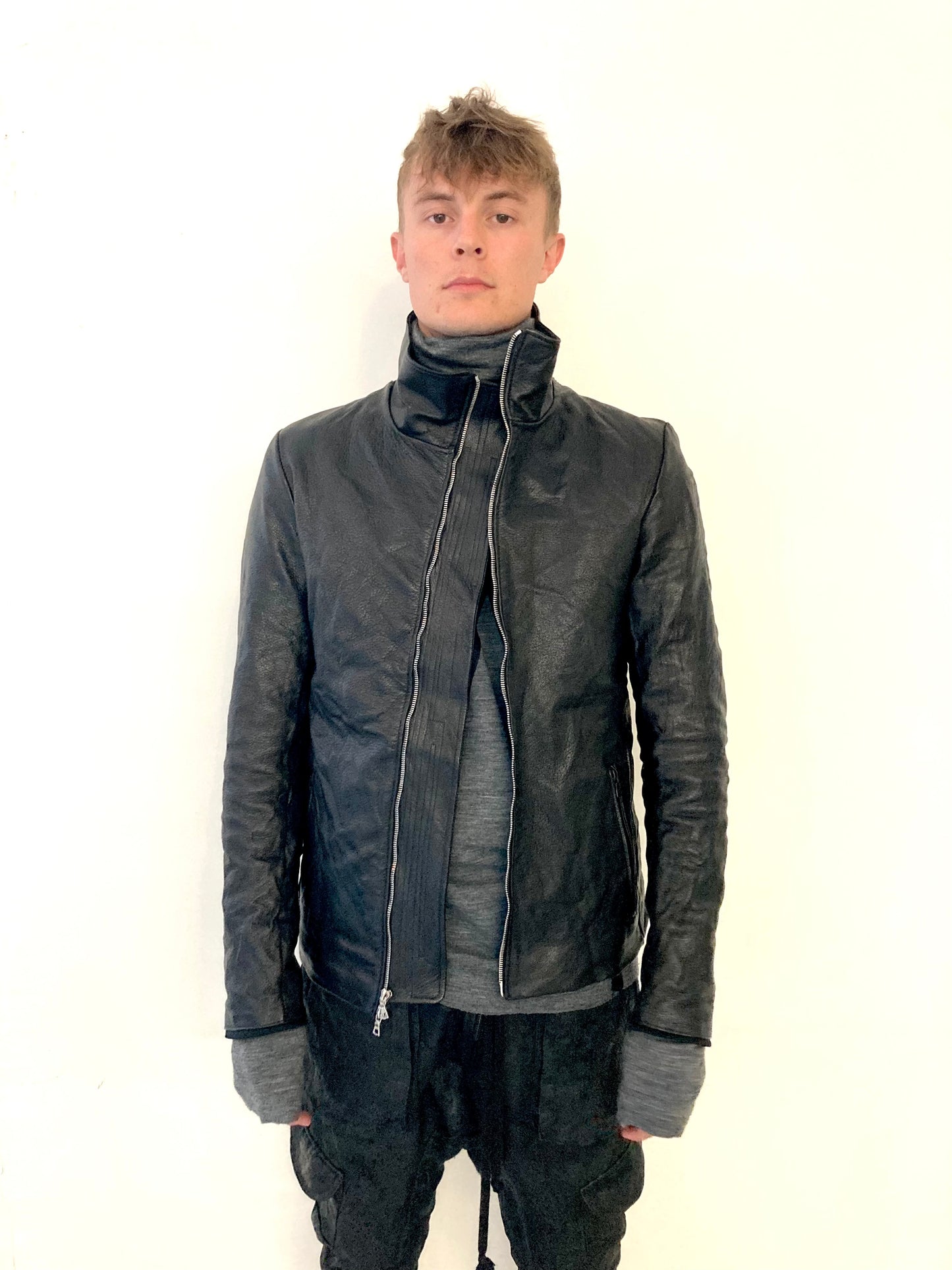 KNG13 || MINIMALIST LEATHER JACKET ||