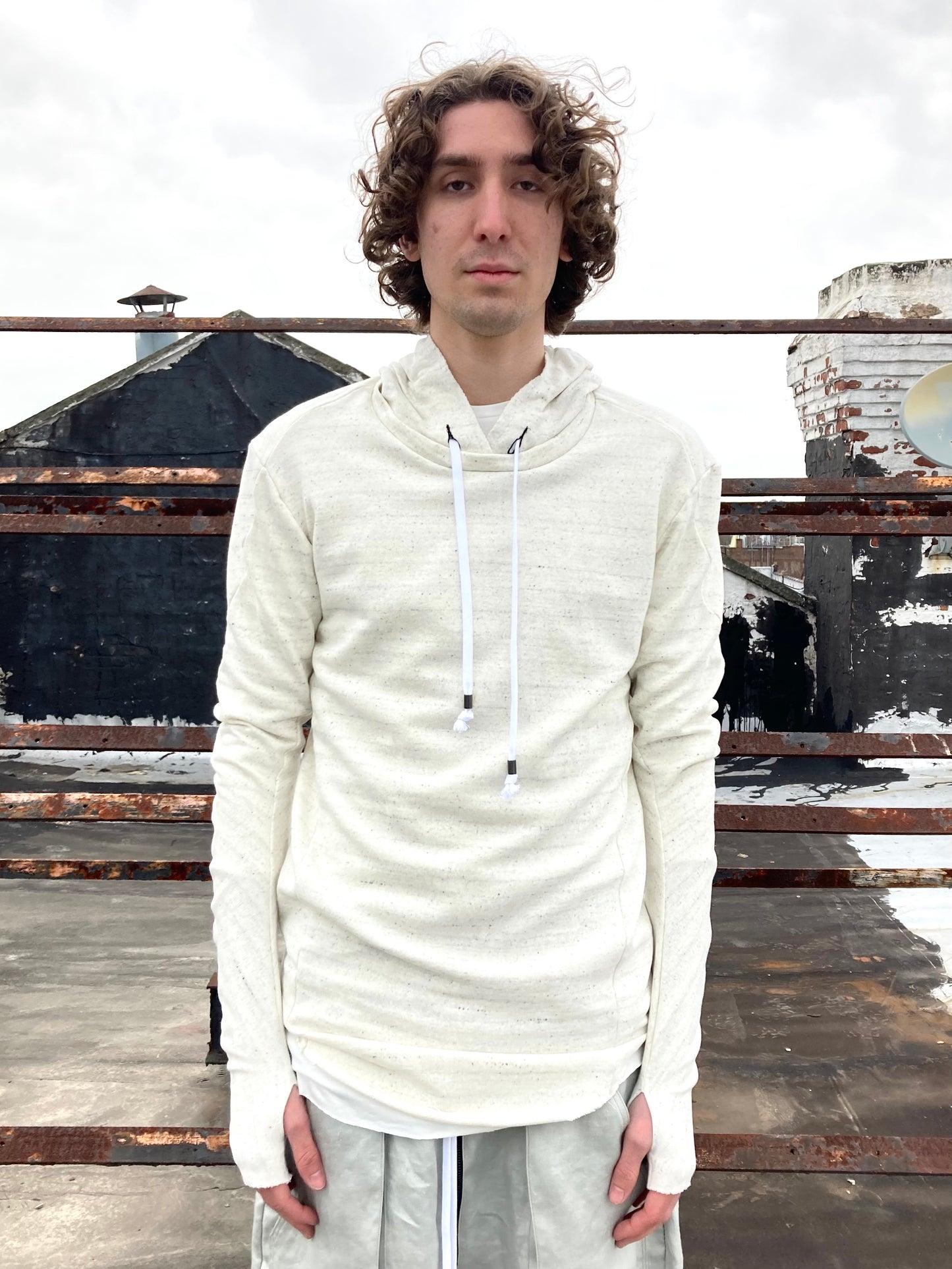 22.1 DNA SLEEVE HOODIE - OFF WHITE