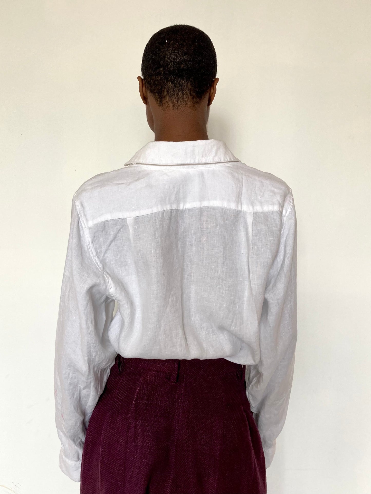 KNG13 || OVERSIZED CLASSIC SHIRT || 100% LINEN WHITE