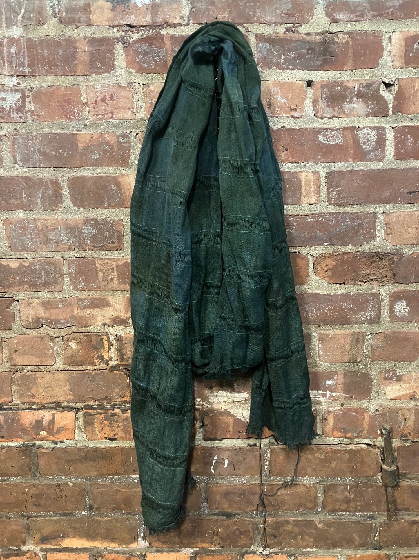 SS23 || LINEN SINGLE WIDTH SCARF || OD GREEN