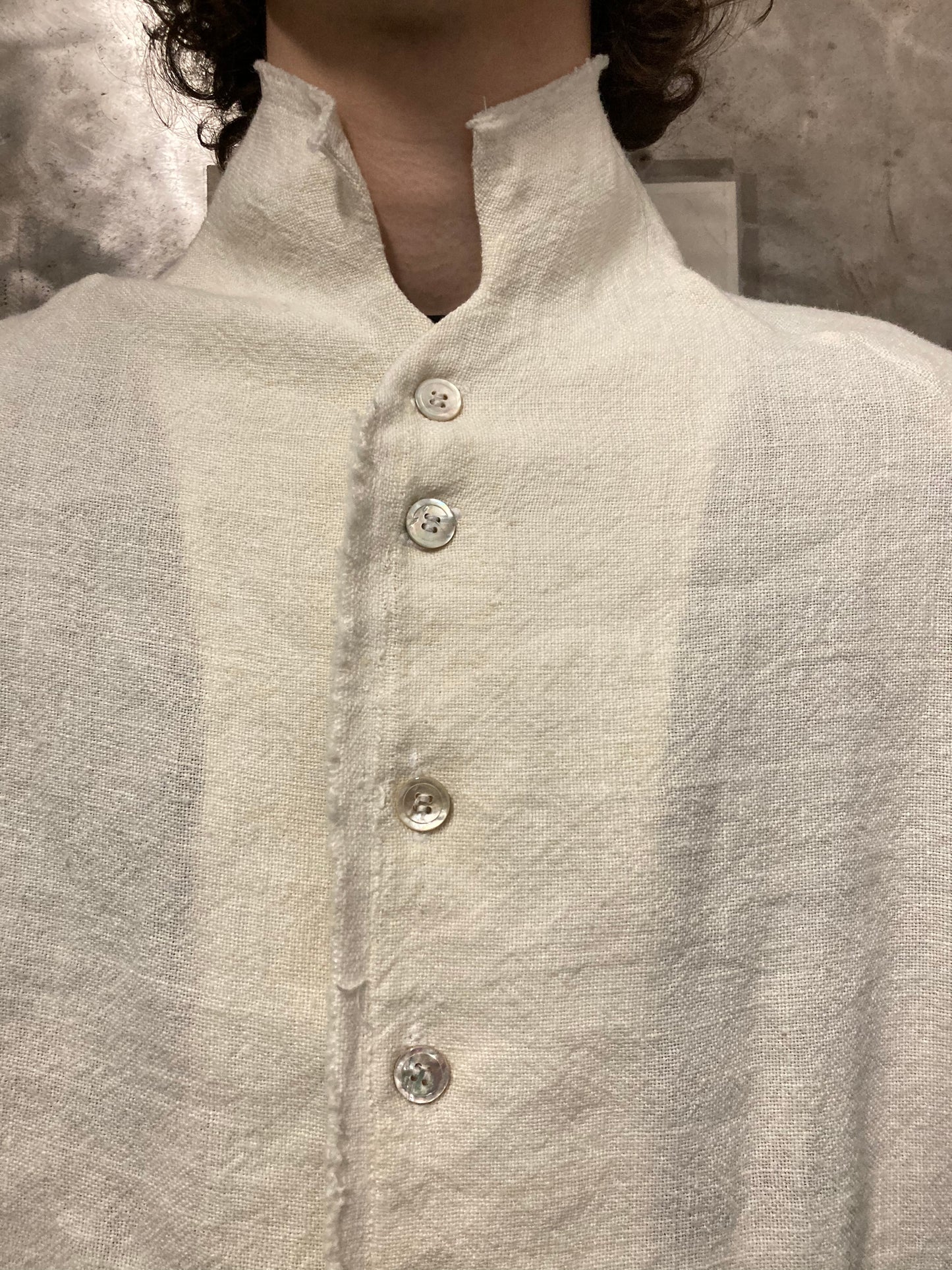 22.1 PROTOLOGICAL ARCHETYPE SHIRT - LINEN || BONE WHITE ||