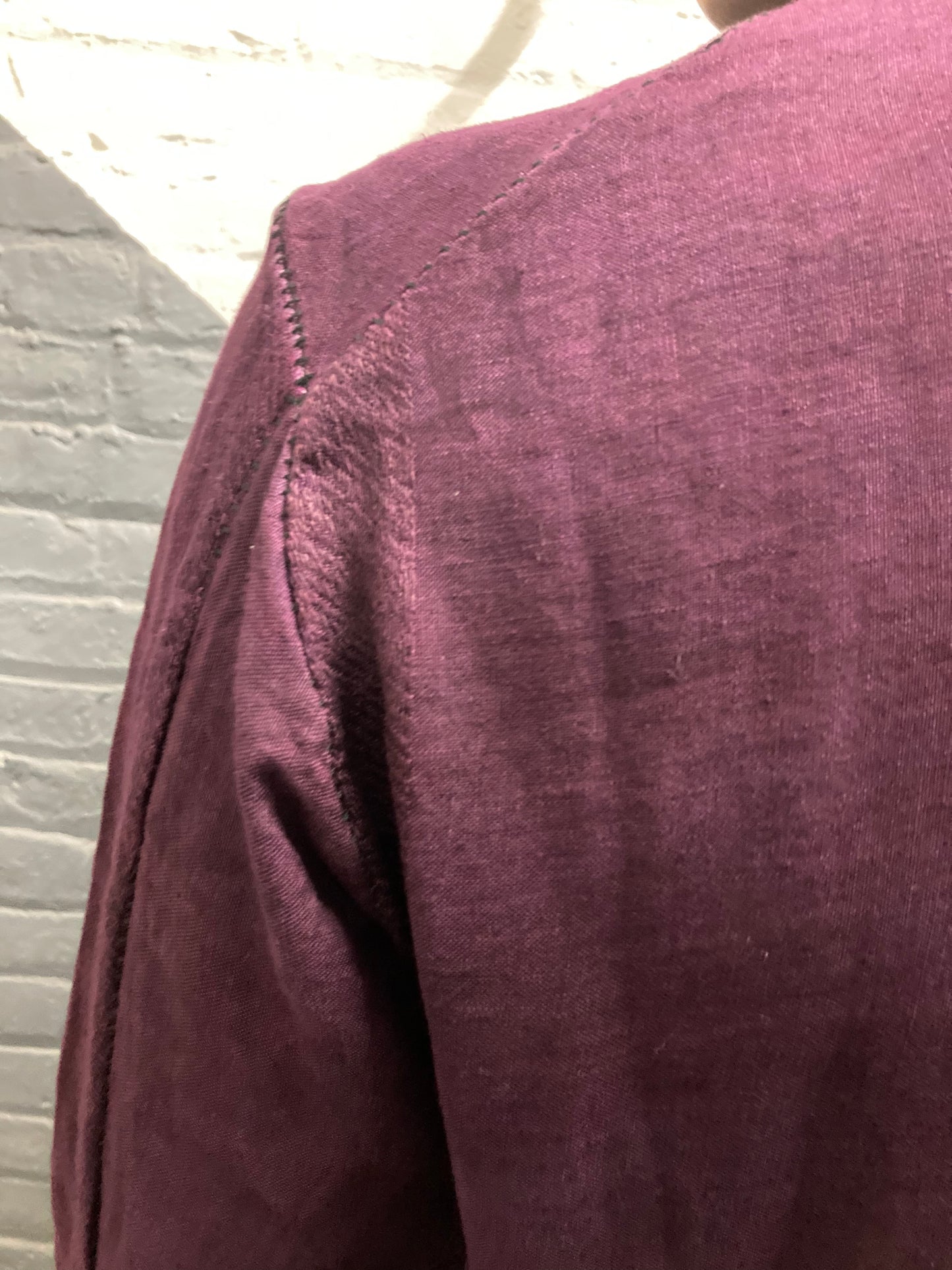 ARCHIVE ADDITIONS || LONG SLEEVE SHIRTIGAN || 100% OVERDYED LINEN