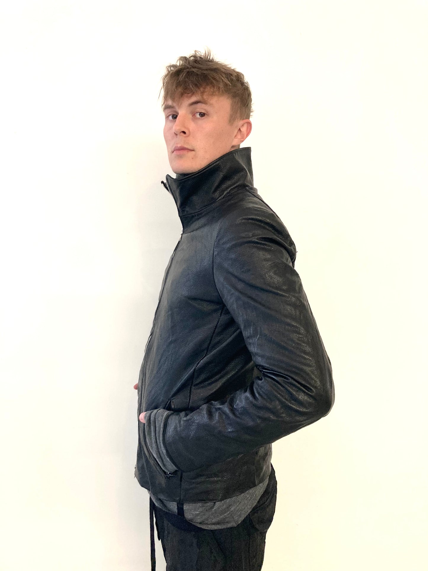 KNG13 || MINIMALIST LEATHER JACKET ||