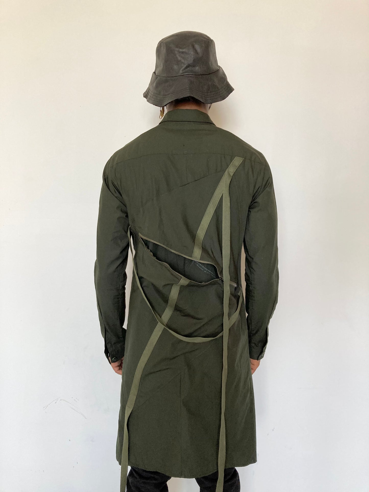 KNG13 || EMPODOCLES KITE LONG SHIRT WITH ZIPPER || GREEN