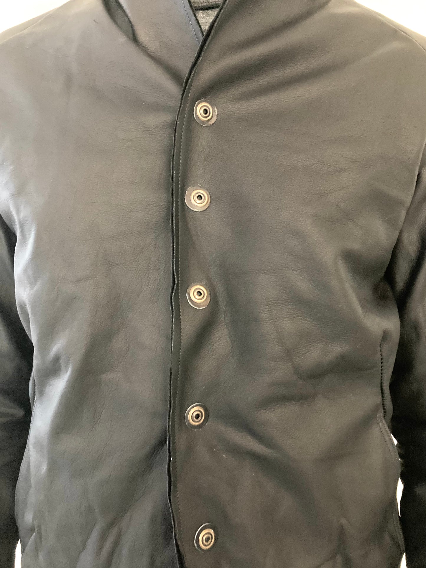 KNG13 || PROTOLOGICAL ARCHETYPE LEATHER SHIRT JACKET || BLACK