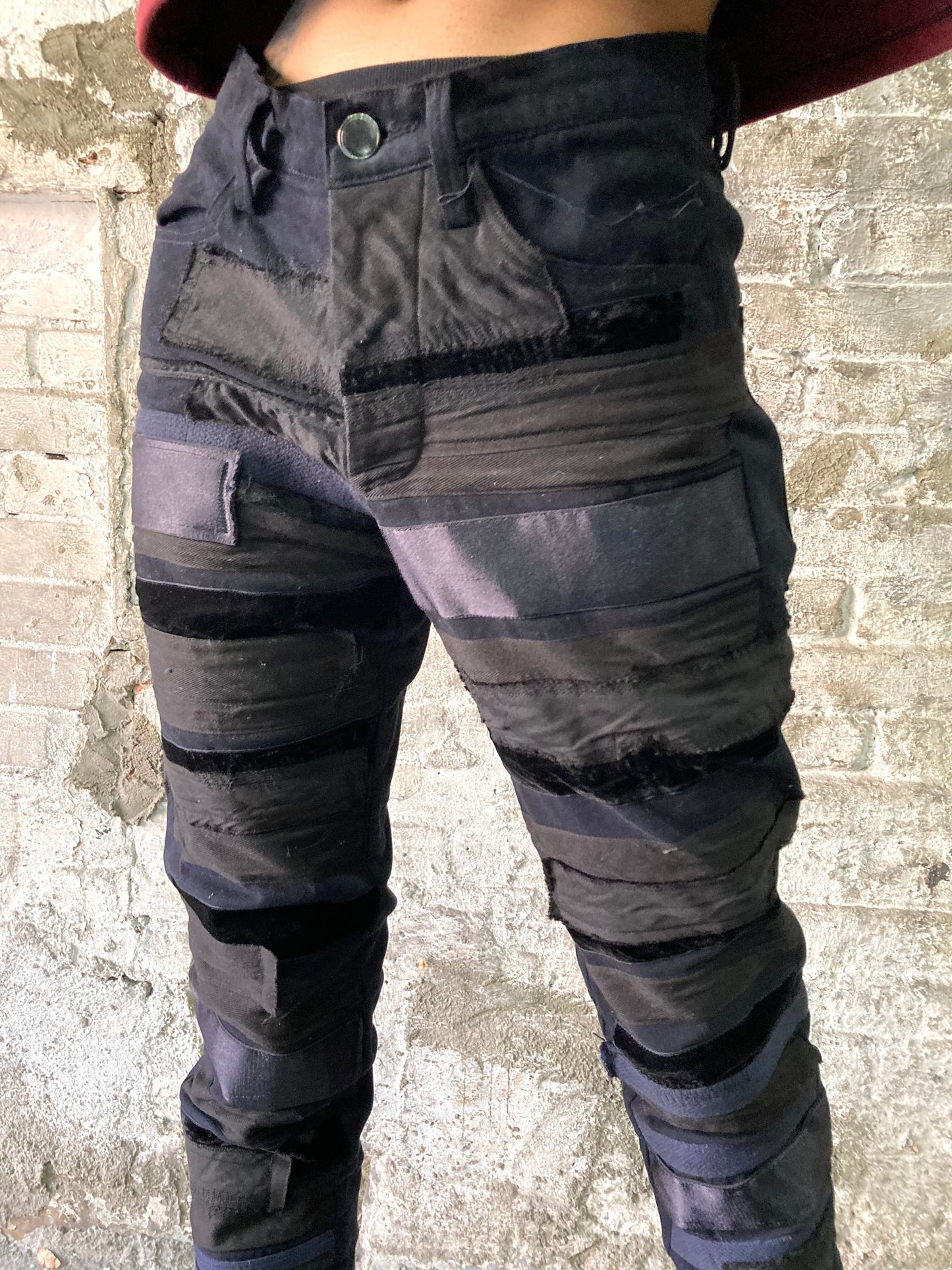 21.2 - MUMMIFIED PATCHWORK ZERO JEANS || BLACK ||