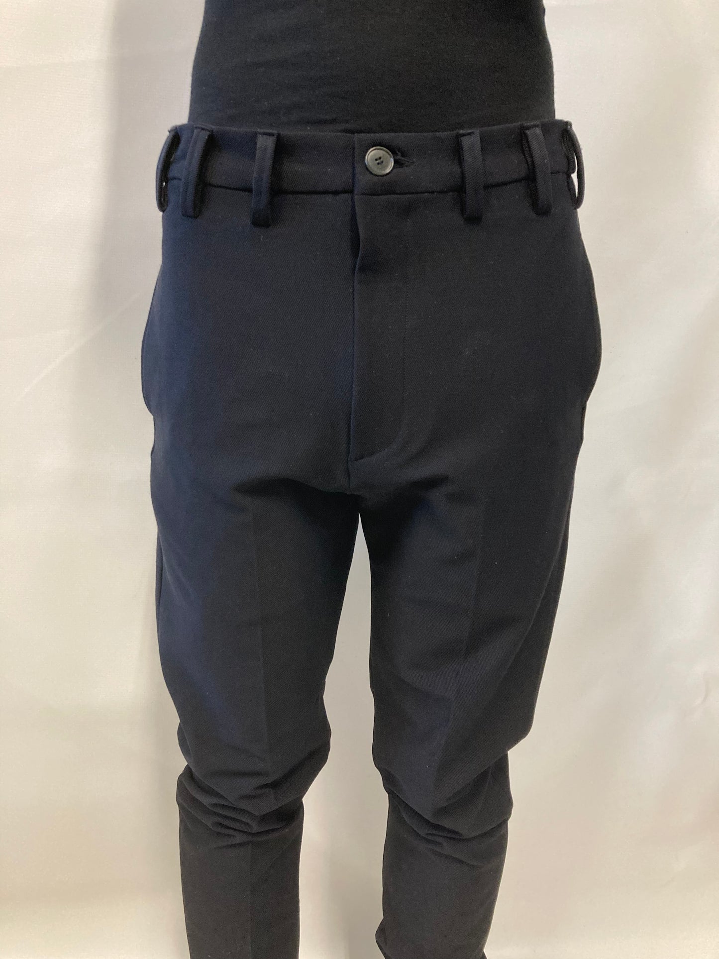KNG13 || 13 LOOP SLIM PANTS || BLACK - STRETCH WOOL BLEND