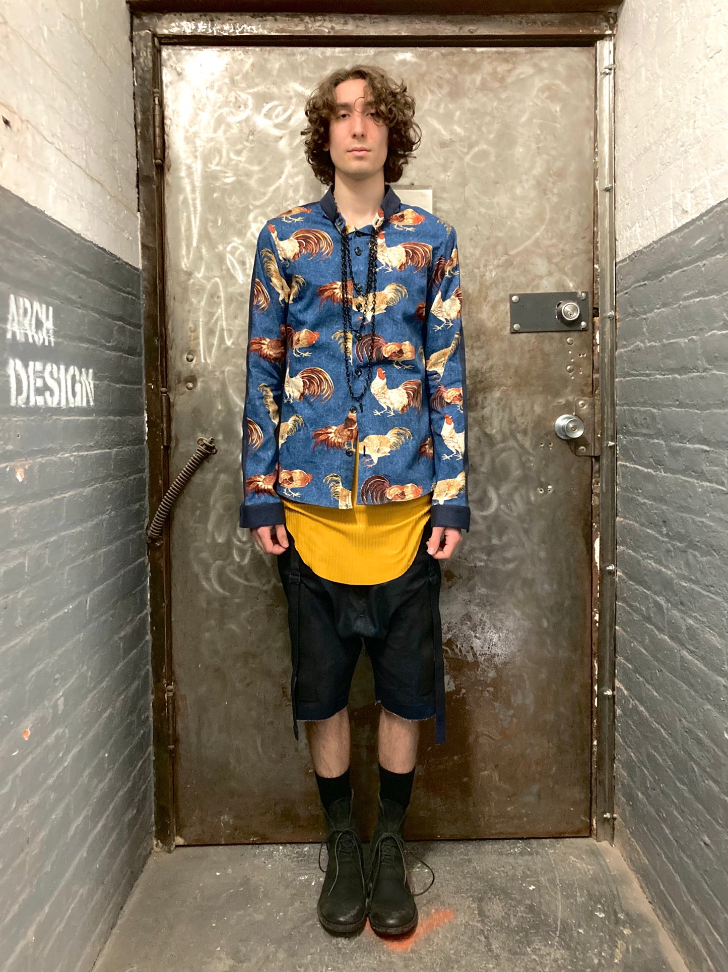 INVERTED DETAILS .5 PRINTED SHIRT - || COCK PRINT ||