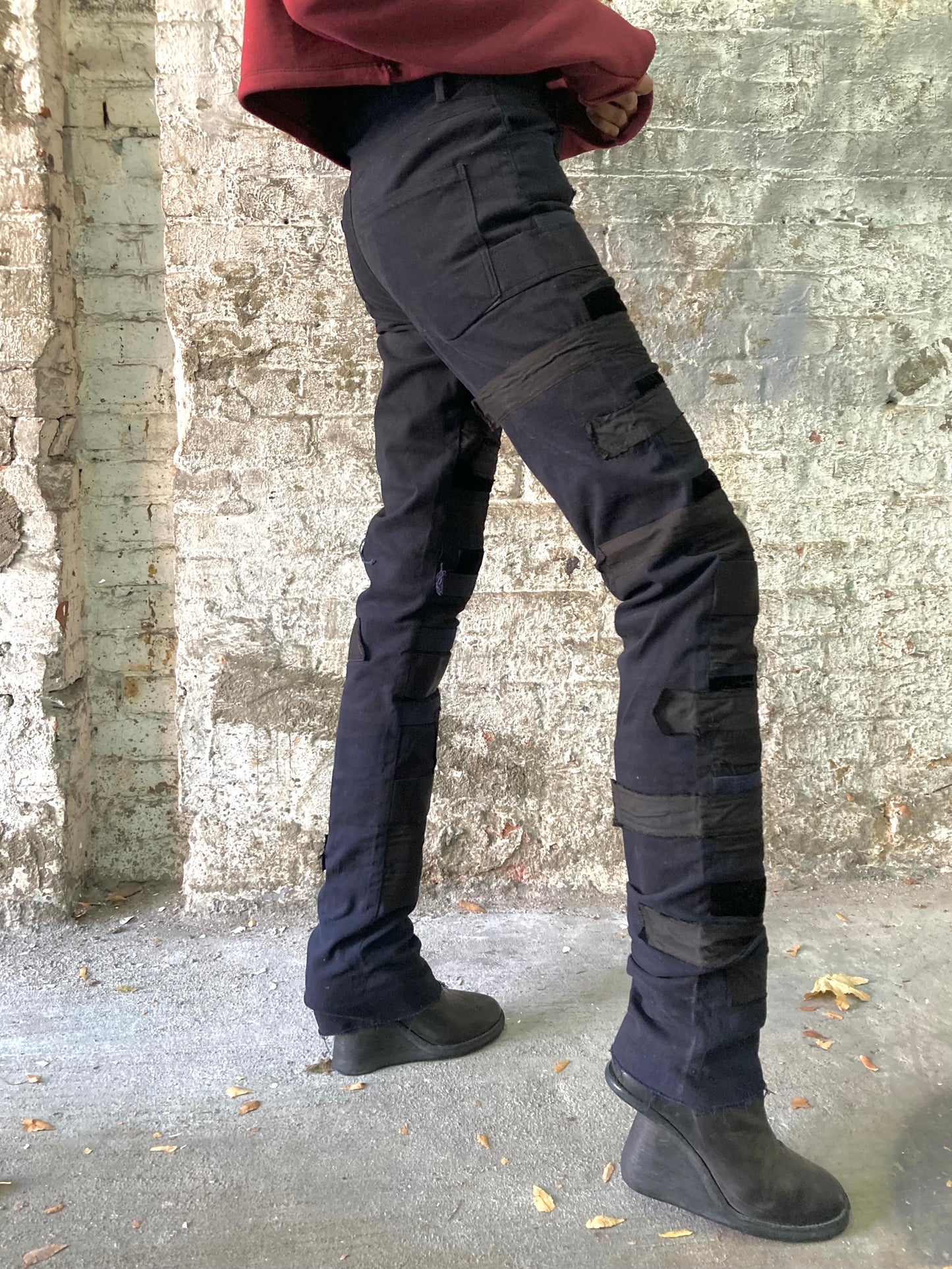 21.2 - MUMMIFIED PATCHWORK ZERO JEANS || BLACK ||