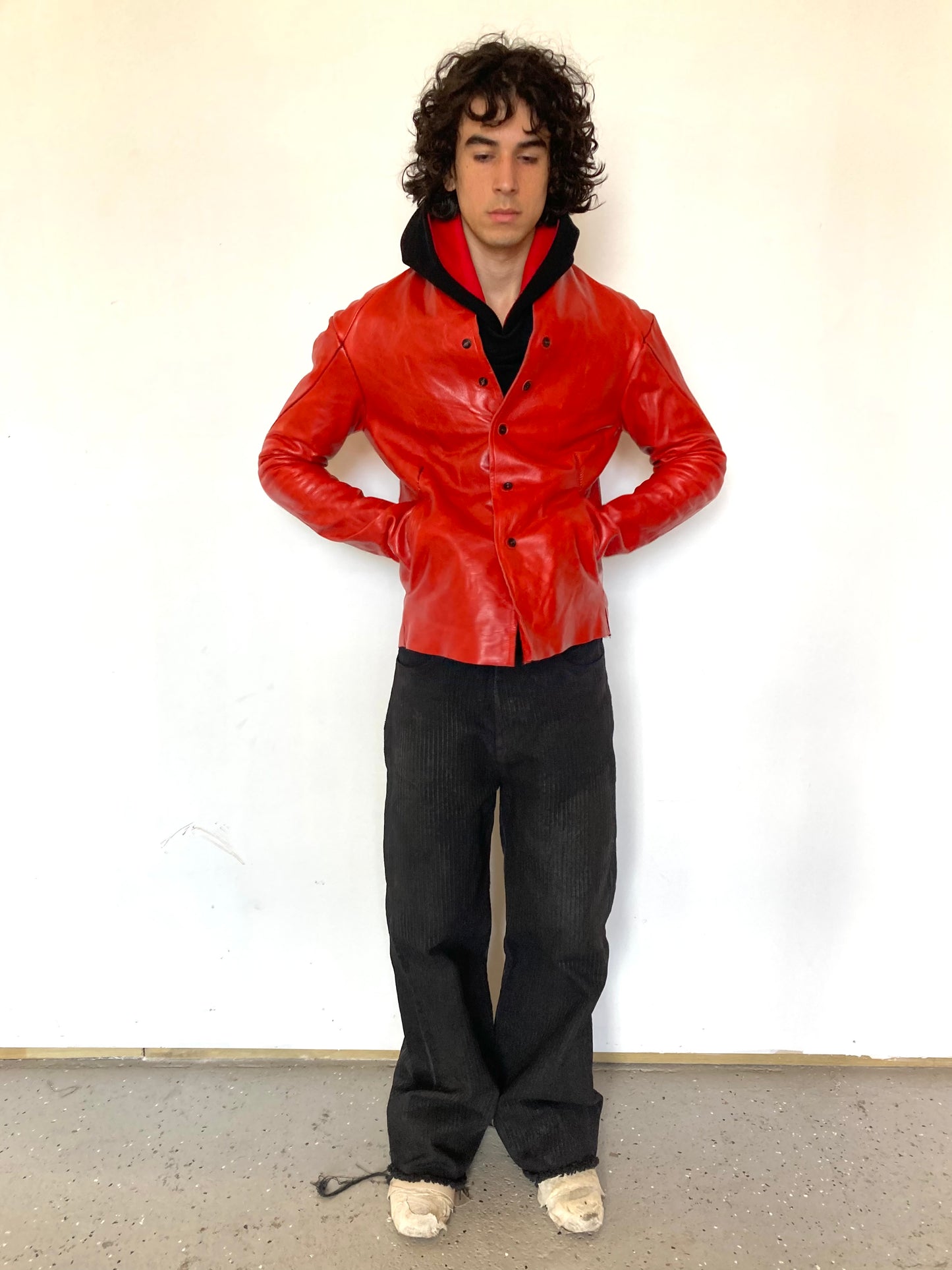 KNG13 || PROTOLOGICAL ARCHETYPE SHIRT JACKET || DARK RED ||