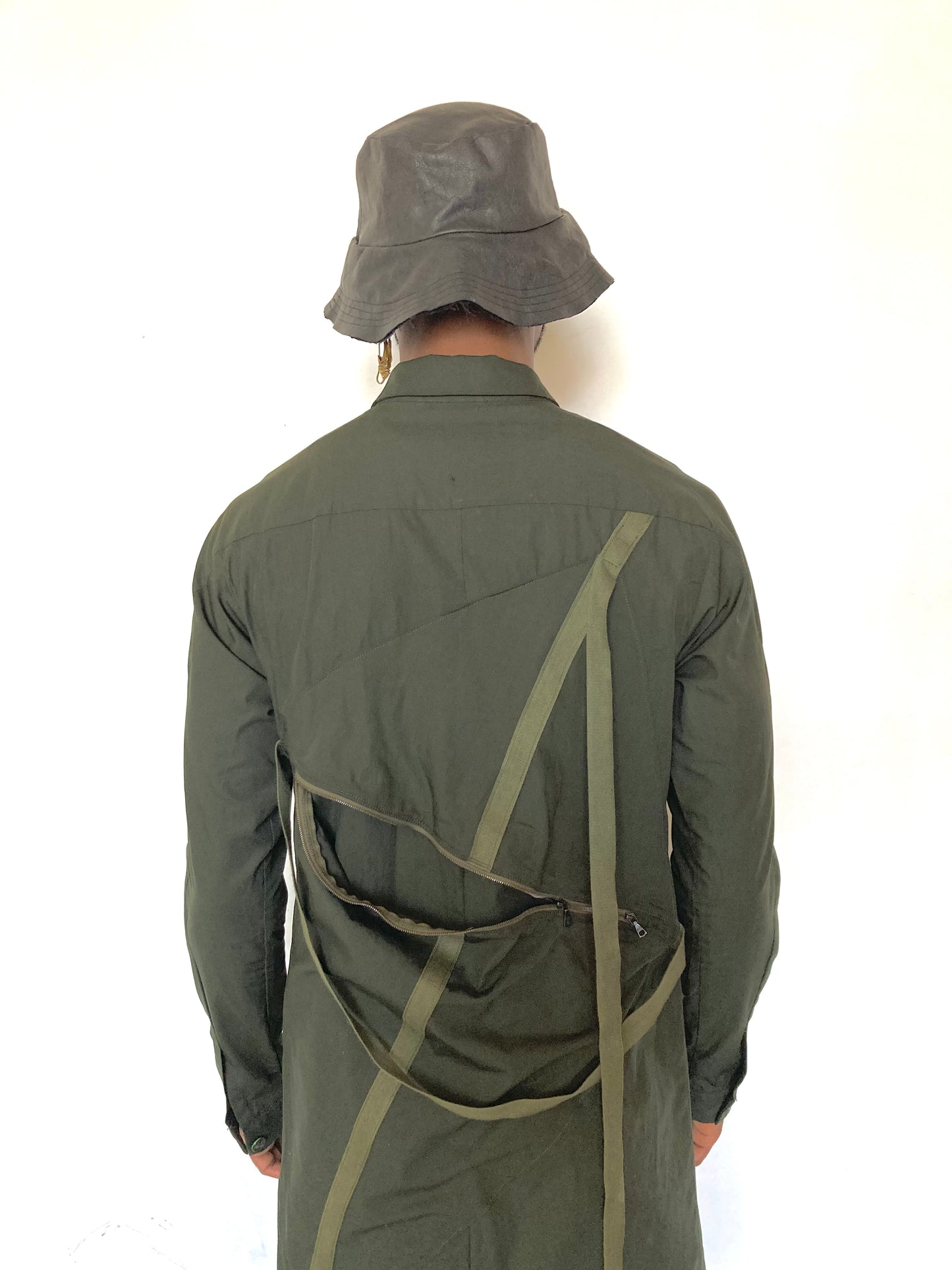 KNG13 || EMPODOCLES KITE LONG SHIRT WITH ZIPPER || GREEN