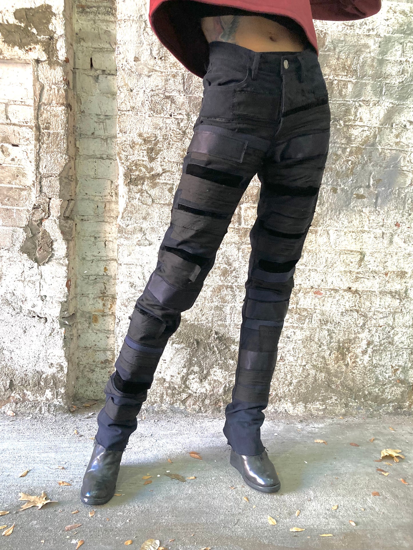 21.2 - MUMMIFIED PATCHWORK ZERO JEANS || BLACK ||
