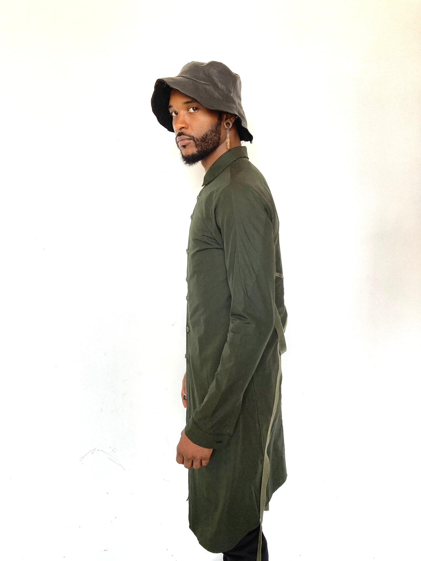 KNG13 || EMPODOCLES KITE LONG SHIRT WITH ZIPPER || GREEN
