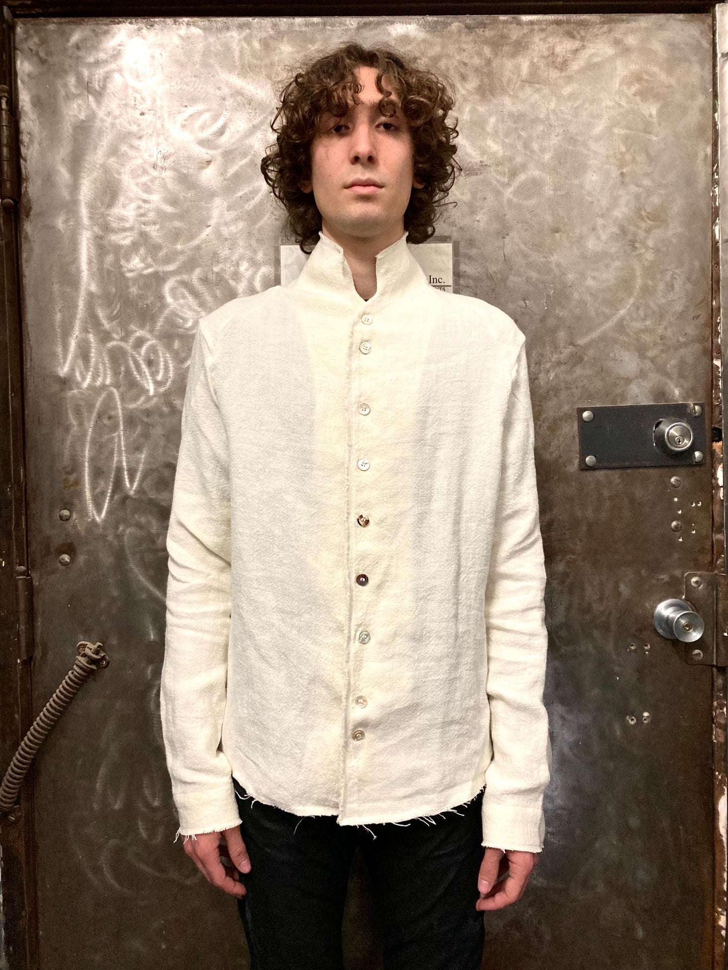 22.1 PROTOLOGICAL ARCHETYPE SHIRT - LINEN || BONE WHITE ||