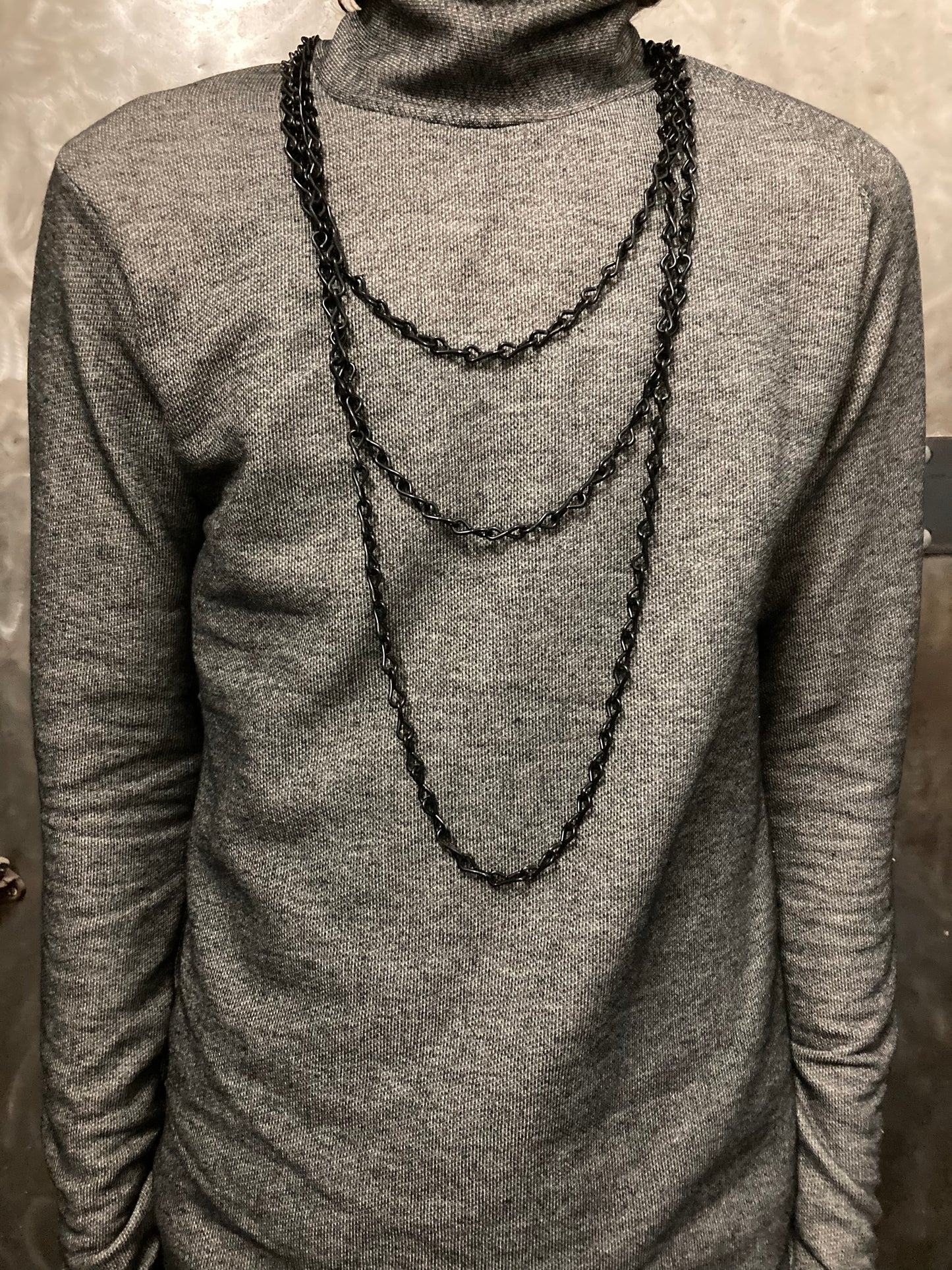 22.1 LONG SLEEVE 3DT-SWEATER || GREY ||