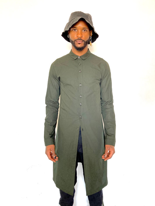 KNG13 || EMPODOCLES KITE LONG SHIRT WITH ZIPPER || GREEN