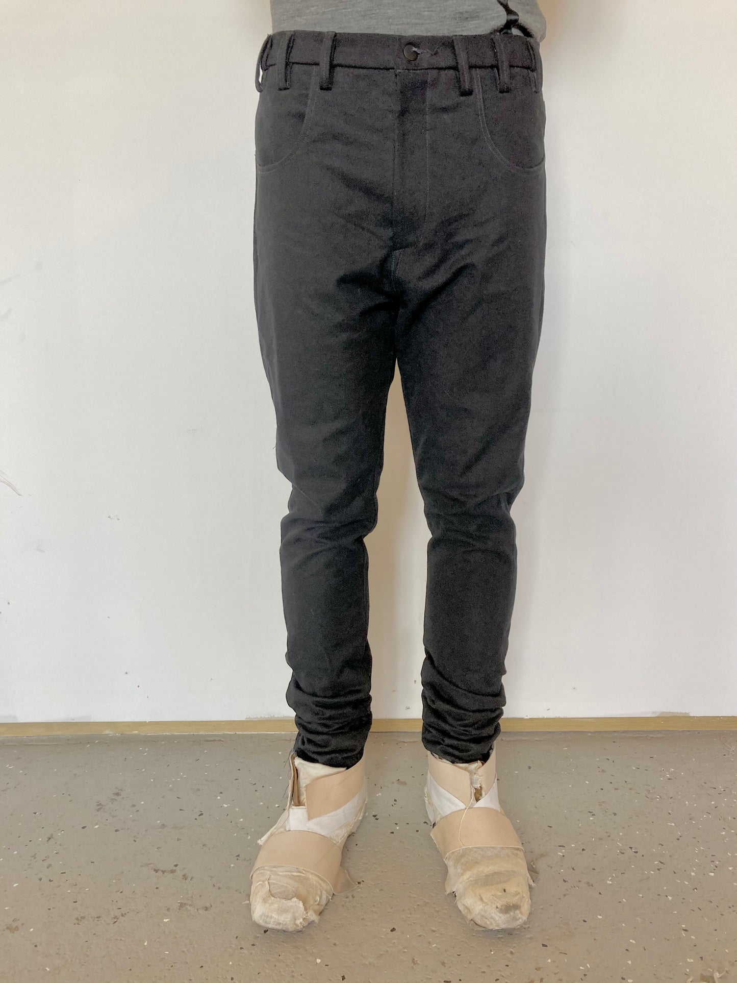 KNG13 || 13 LOOP SLIM CANVAS JEANS || BLACK