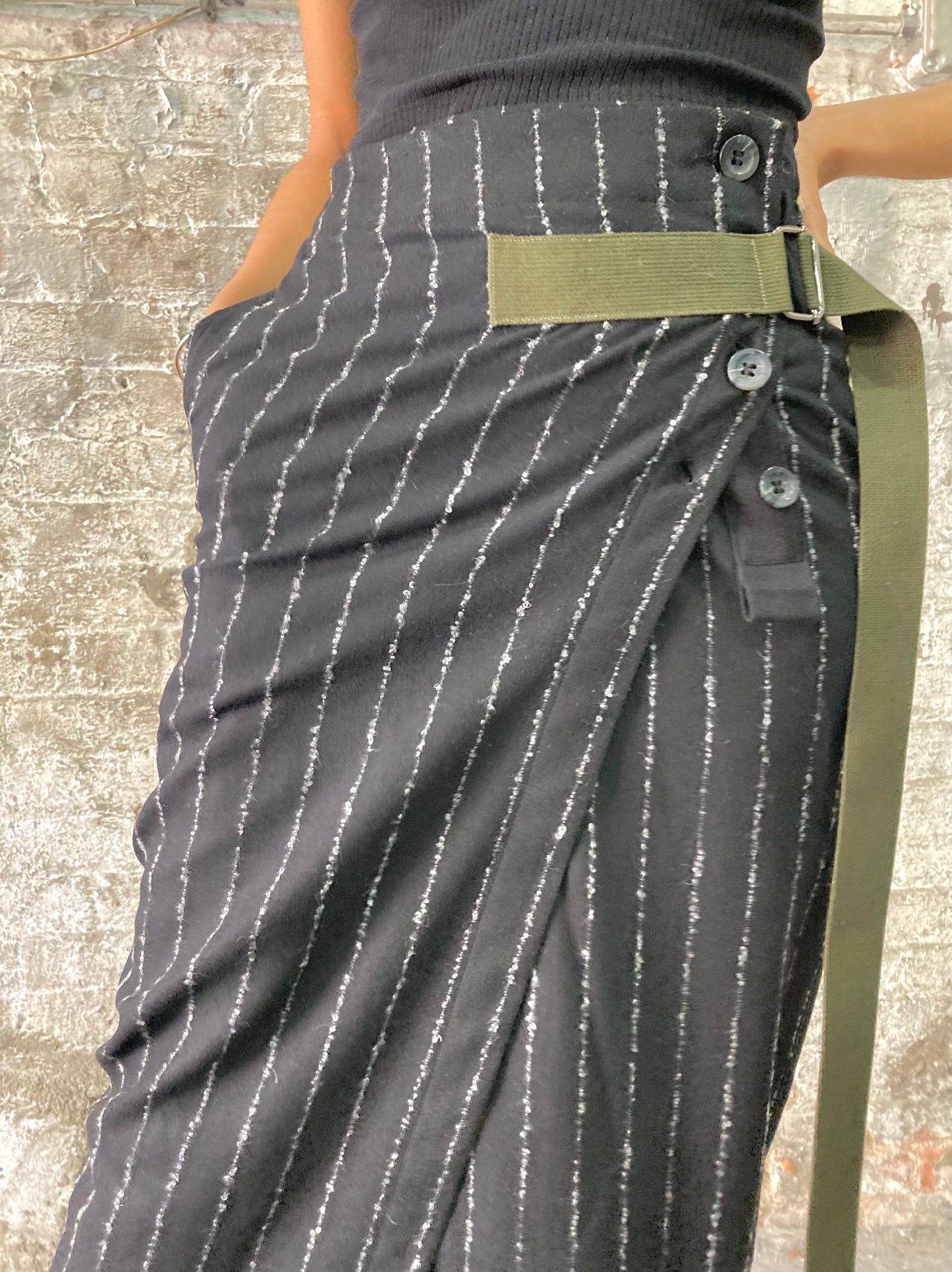 21.2 .5 BUSINESS OF WAR WRAP SKIRT