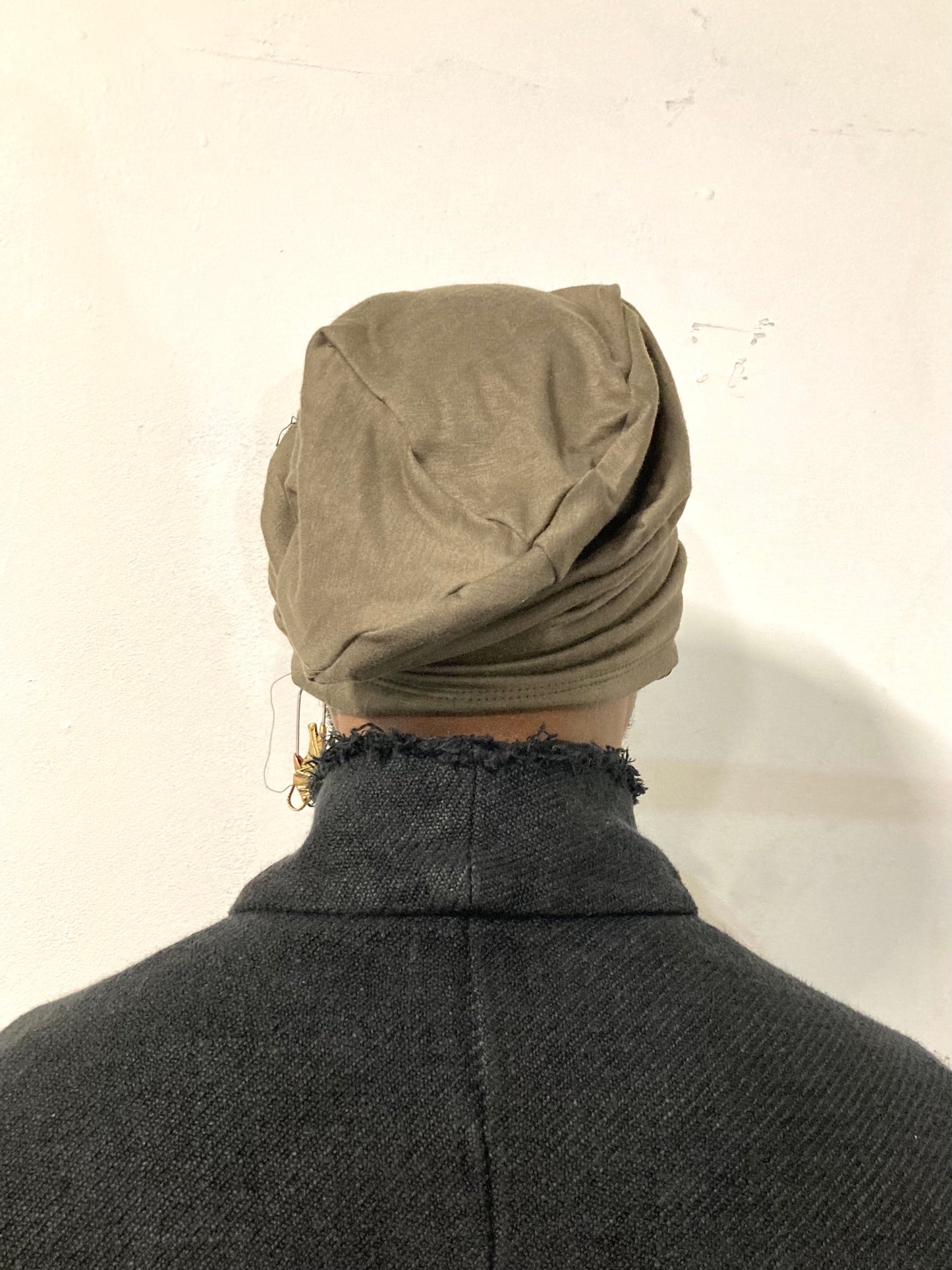 KGN13 || ONE PIECE LONG DOME BEANIE || COMBAT GREEN COTTON