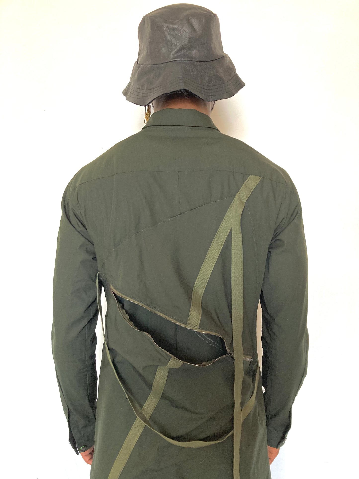 KNG13 || EMPODOCLES KITE LONG SHIRT WITH ZIPPER || GREEN