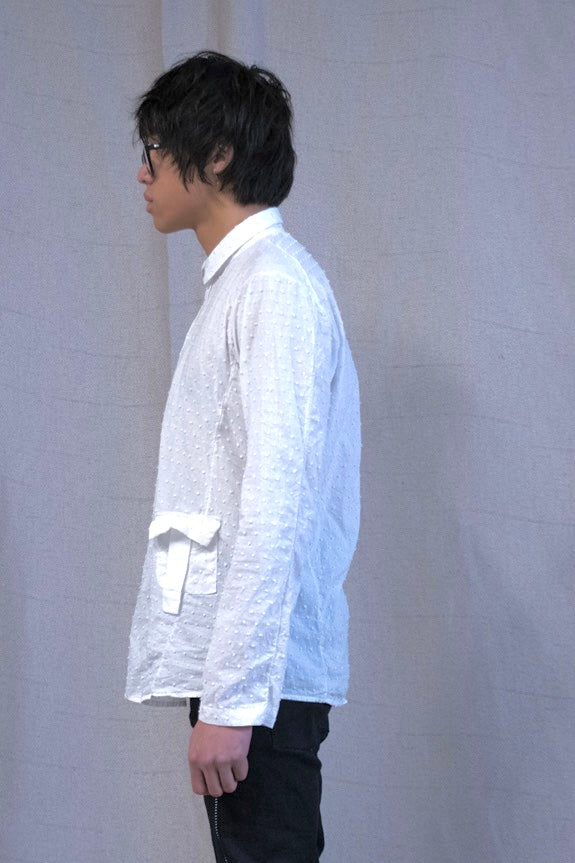 SS23|| TRI PANEL "ZERO" SHIRT" LONG || WHITE