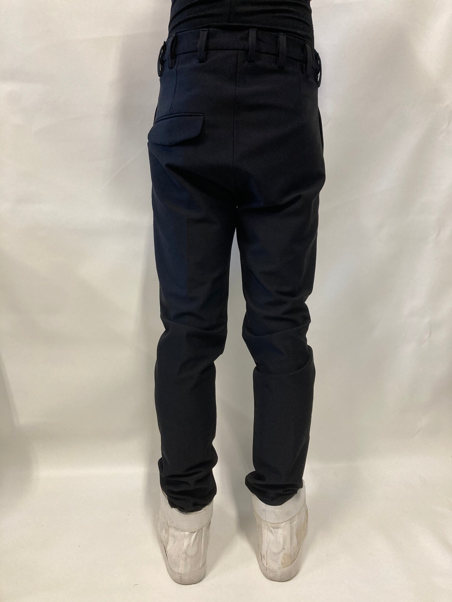 KNG13 || 13 LOOP SLIM PANTS || BLACK - STRETCH WOOL BLEND