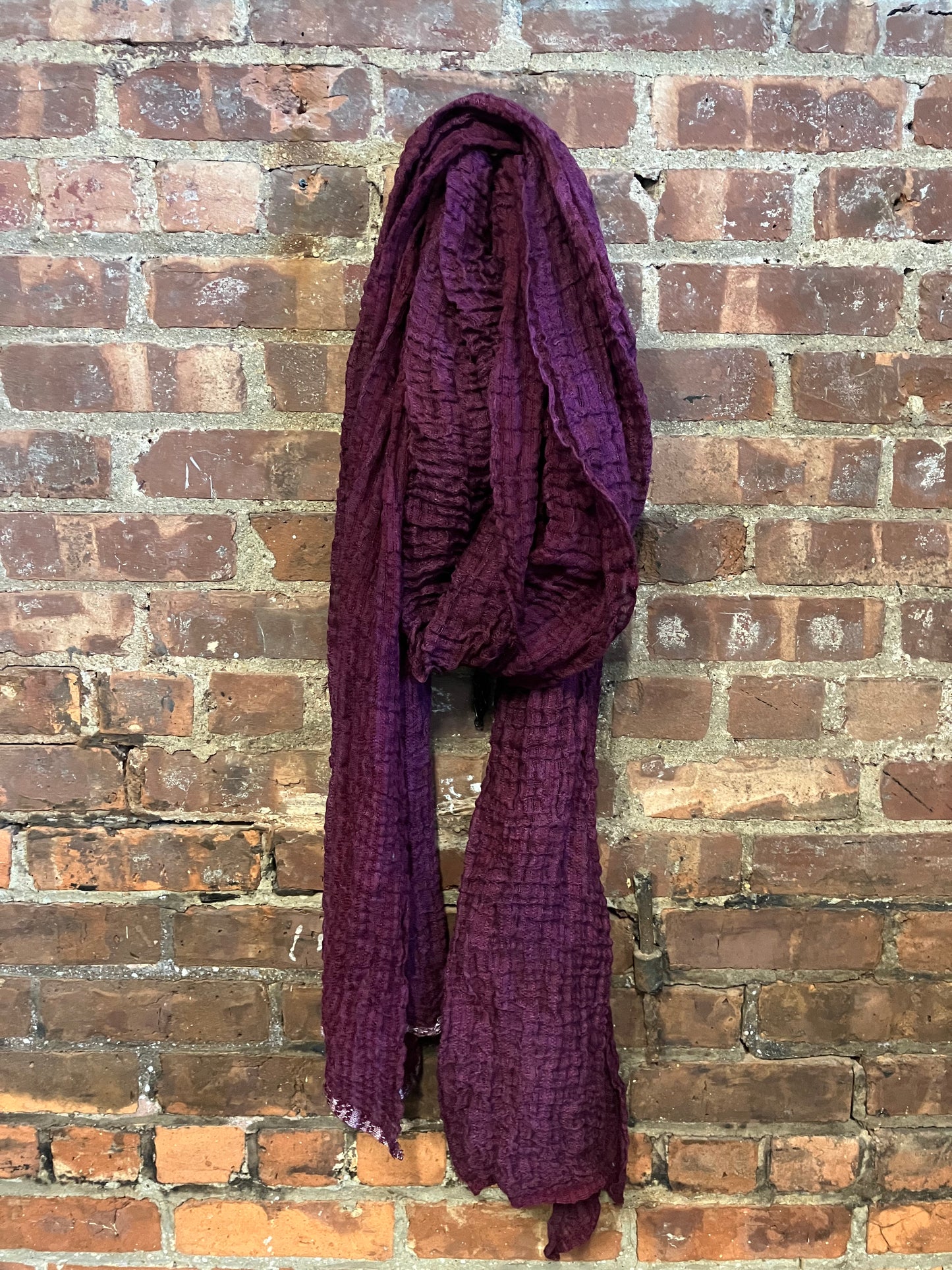 SS23 LINEN DOUBLE WIDTH SCARF - RED