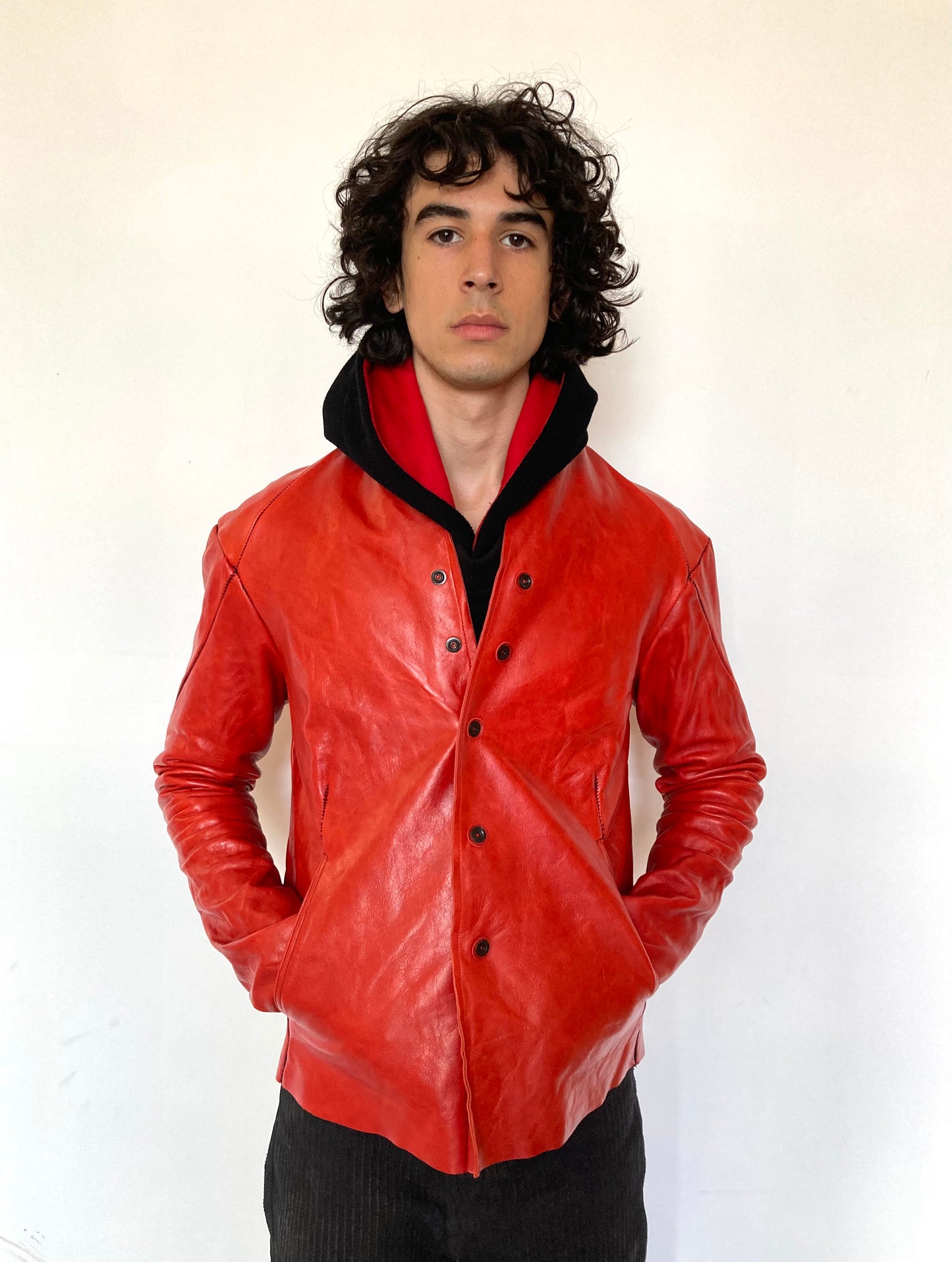 KNG13 || PROTOLOGICAL ARCHETYPE SHIRT JACKET || DARK RED ||