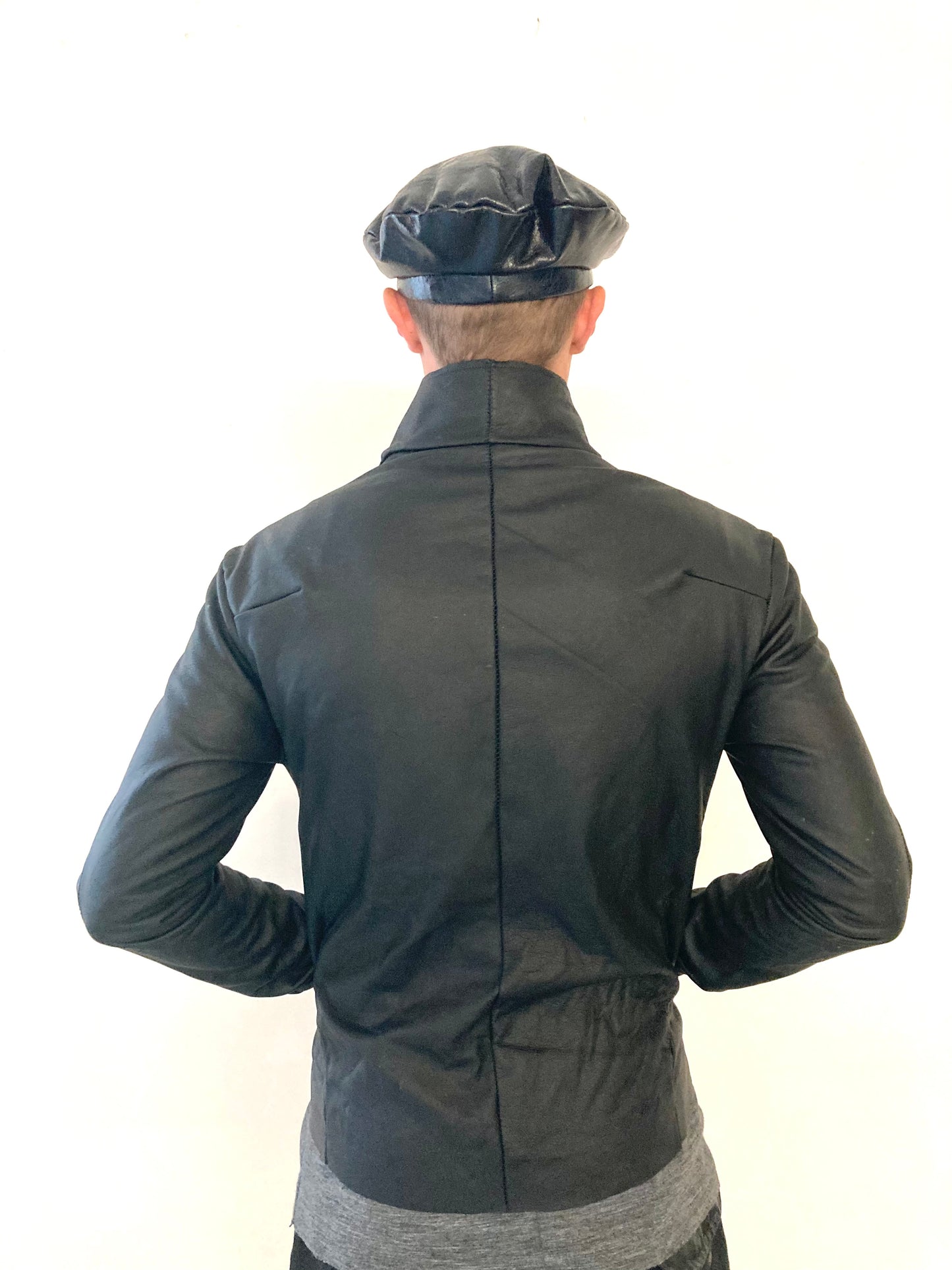 KNG13 || PROTOLOGICAL ARCHETYPE LEATHER SHIRT JACKET || BLACK