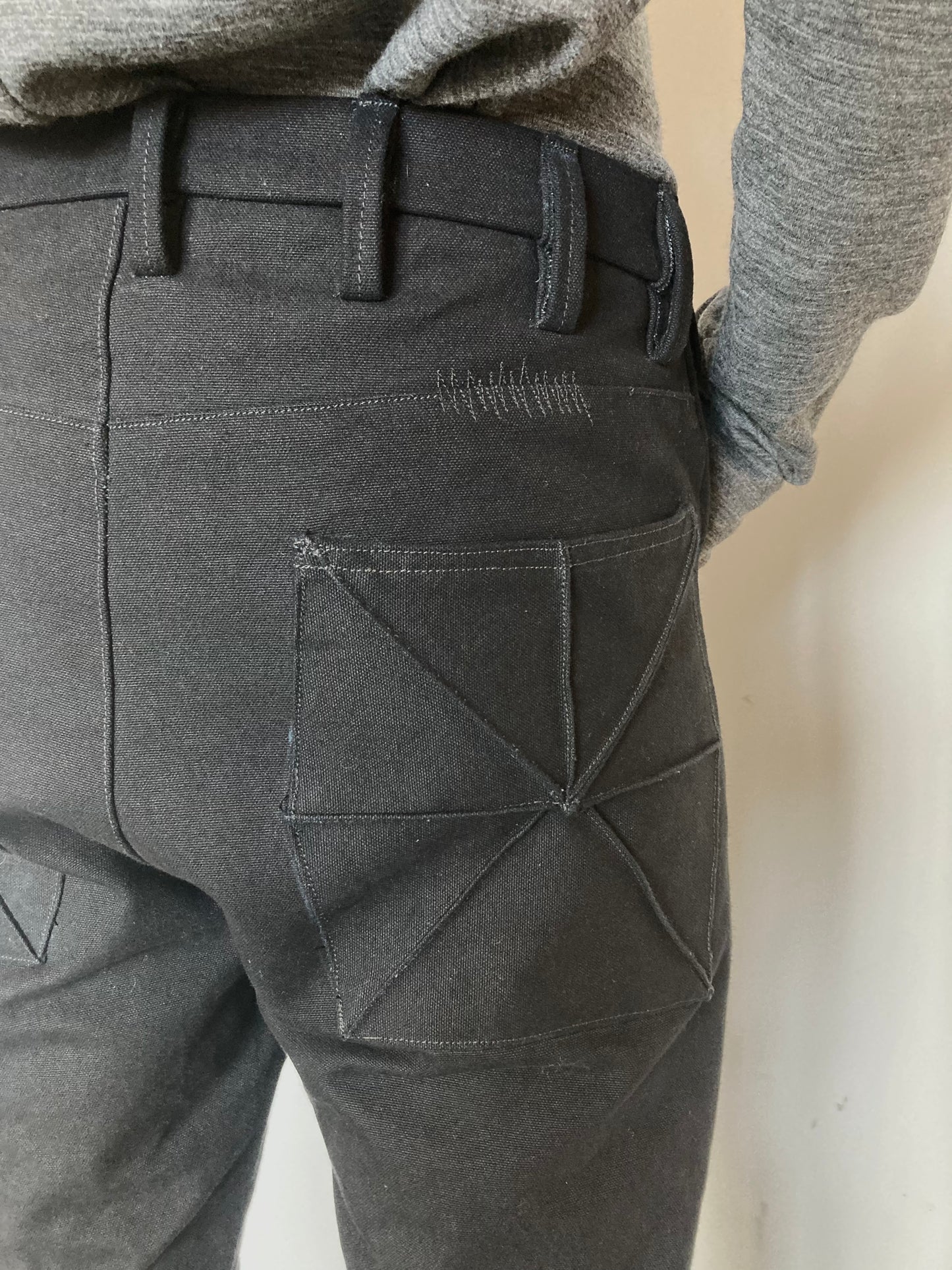 KNG13 || 13 LOOP SLIM CANVAS JEANS || BLACK