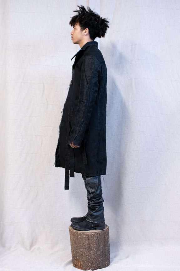 SS23|| PROTOLOGICAL ARCHETYPE COAT WITH MESH PANELS