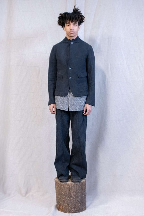 SS23|| WEIGHTLESS PEAKED LAPEL DISPUTE COTTON BLAZER