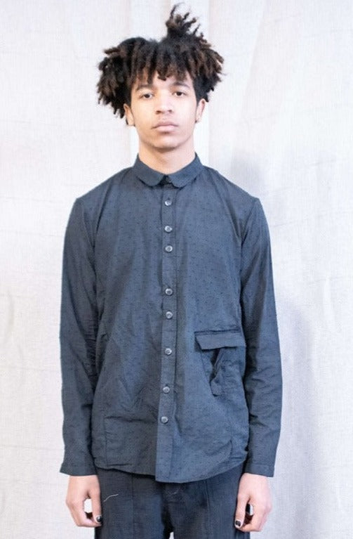 SS23|| TRI PANEL "ZERO" SHIRT" LONG - BLACK