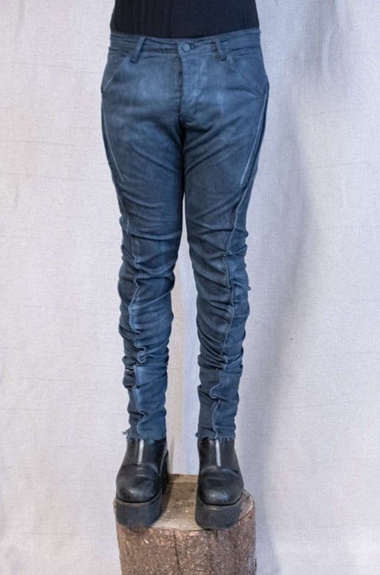 SS23|| RIDGE SEAM DNA - BLACK STRETCH COTTON