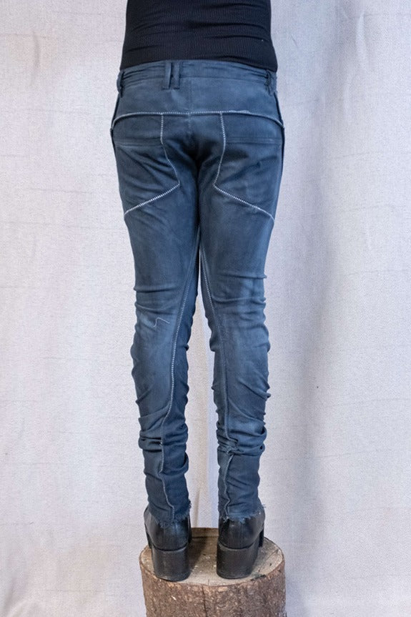 SS23|| RIDGE SEAM DNA - BLACK STRETCH COTTON