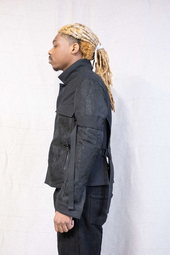 SS23|| BORG GTS || BLACK COTTON + INDUSTRIAL MESH