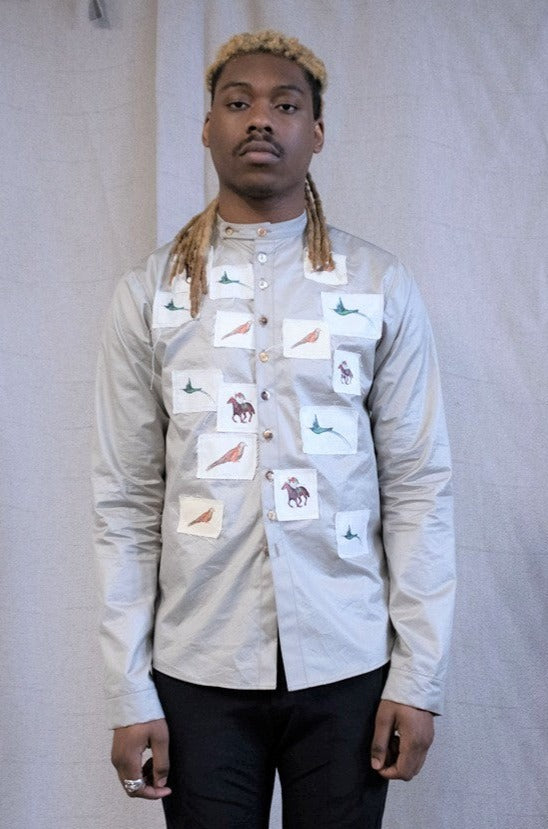 SS23|| KINGSTON 13 PATCHWORK SHIRT - SAND