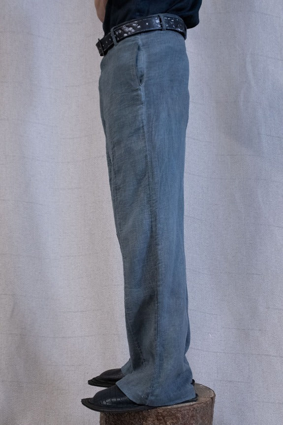 SS23|| OVERLOCKED WIDE LEG GODDE PANTS - GREY