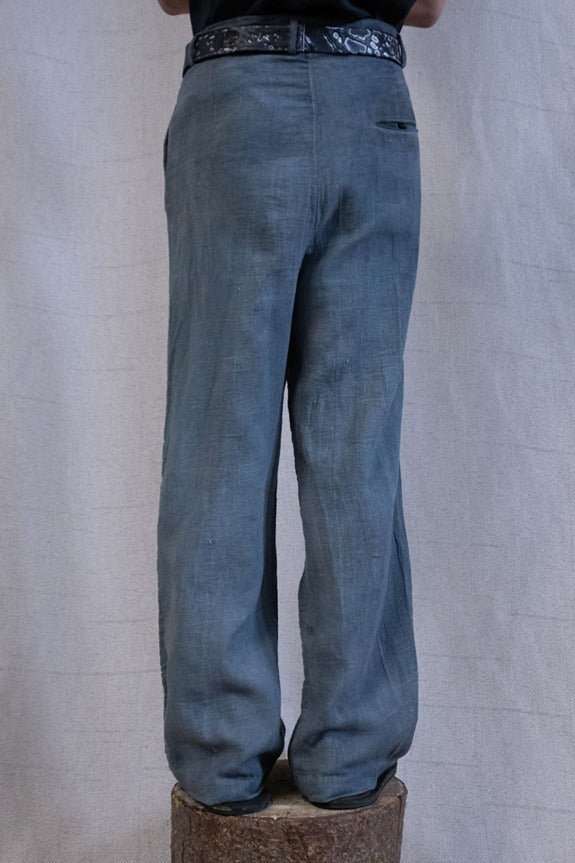 SS23|| OVERLOCKED WIDE LEG GODDE PANTS - GREY