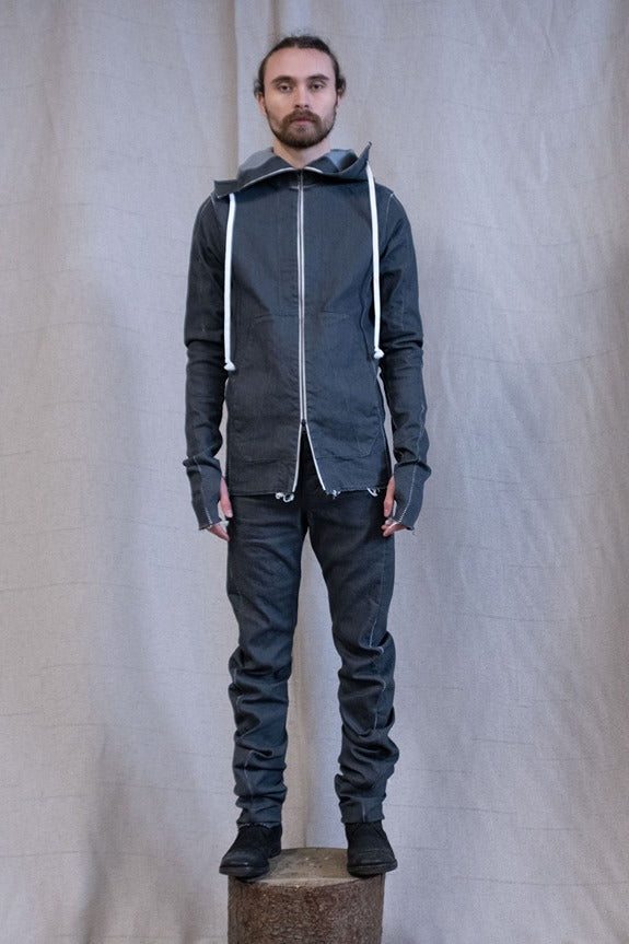 SS23|| TYPE 2 OVERLOCKED HOODIE - WASHED GREY
