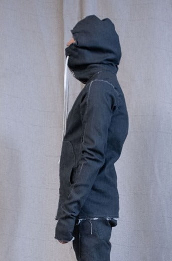 SS23|| TYPE 2 OVERLOCKED HOODIE - WASHED GREY