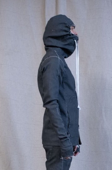 SS23|| TYPE 2 OVERLOCKED HOODIE - WASHED GREY