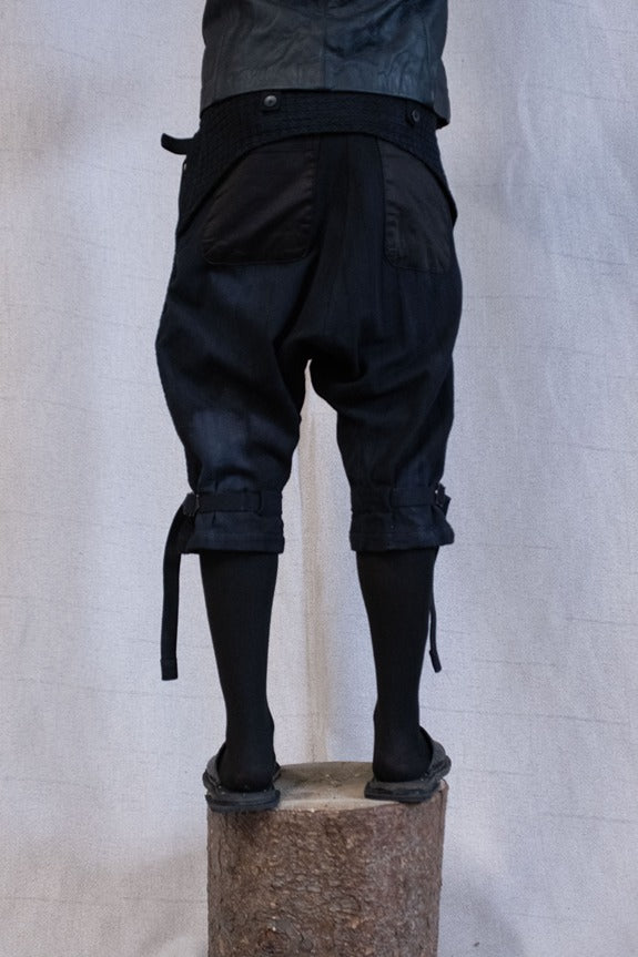SS23|| HIGH NECK INNER LEATHER JACKET - HORSEHIDE || BLACK