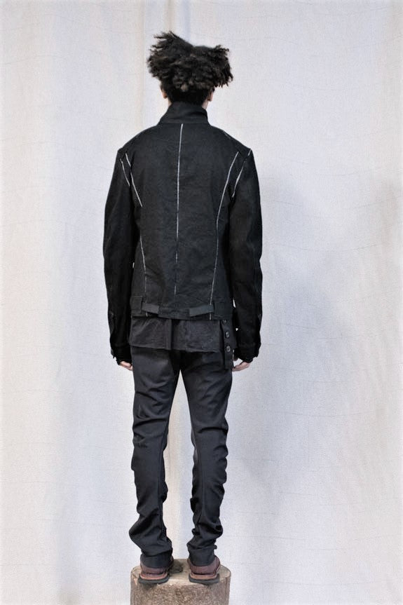 SS23 || OVERLOCKED CLASSIC BORG JACKET || BLACK