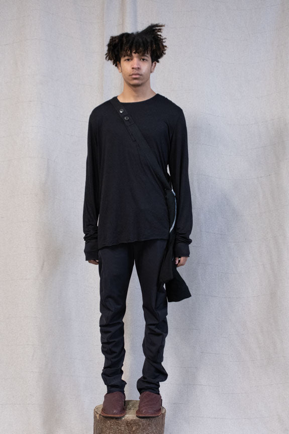 SS23 || OVERLOCKED CLASSIC BORG JACKET || BLACK